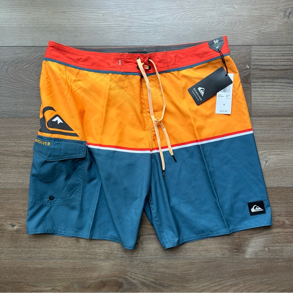 Mens Quicksilver Board Shorts Multi Color 19in Mid Length